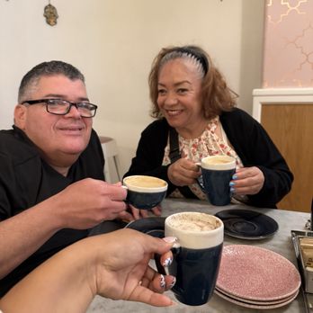 K'Far Cafe - Here we got a cappuccino, she got a orange blossom latte, and I got a chai late with vanilla syrup - Cafes Near Me - Philadelphia, Pennsylvania K'Far Cafe - Here we got a cappuccino, she got a orange blossom latte, and I got a chai late with vanilla syrup - Cafes Near Me - Philadelphia, Pennsylvania
