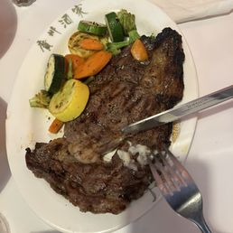 Regular ribeye with grilled vegetables Regular ribeye with grilled vegetables
