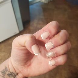 Hand drawn french manicure. Hand drawn french manicure.