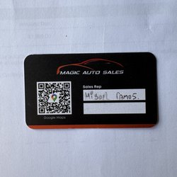 Magic Auto Sales - Business card