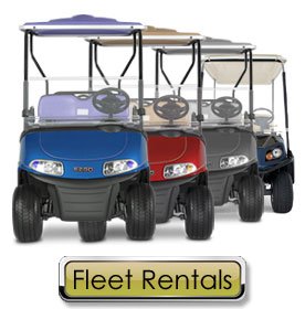 Golf Cart Rentals - We offer a wide selection of golf carts and utility carts for every application.

Our rental fleet includes beverage carts, 2-4-6-8-14 passenger carts, flatbeds, box beds and ADA compliant vehicles. We rent most vehicles for both short and long terms.

Delivery and Pick-up is available