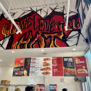 Dave's Hot Chicken - Mural and menu - Chicken Shop Near Me - Sparks, Nevada Dave's Hot Chicken - Mural and menu - Chicken Shop Near Me - Sparks, Nevada