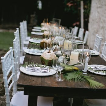 Vida Chic Events - Tropical runner on farm tables. - Party & Event Planning Near Me - San Antonio, Texas Vida Chic Events - Tropical runner on farm tables. - Party & Event Planning Near Me - San Antonio, Texas