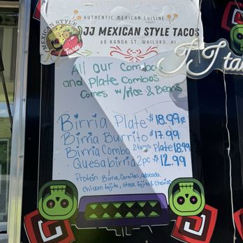 JJ Mexican Style Tacos - Birria Menu - Food Trucks Near Me JJ Mexican Style Tacos - Birria Menu - Food Trucks Near Me