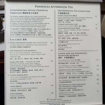 The Lobby - Alacart menu at afternoon tea - Coffee & Tea Near Me - Hong Kong, HK