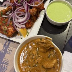 Shahi chicken korma and chicken tandoori