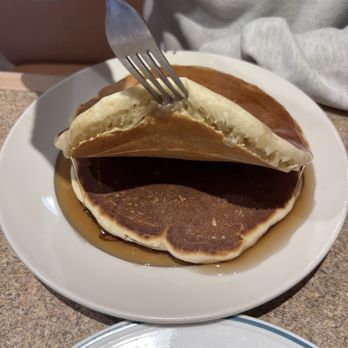 Thunderbird Restaurant - Short stack of pancakes. Look how thick they are - and it's fluffy, not dense. - American Near Me - Mt. Carmel Junction, Utah