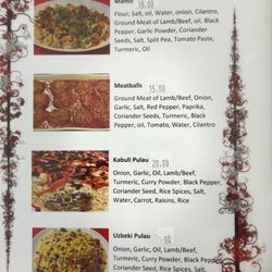 Emran Restaurant - Our current menu, new one coming within the week!