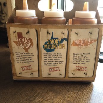 Mission BBQ - Sauces on the tables - Southern Near Me - Charlottesville, Virginia Mission BBQ - Sauces on the tables - Southern Near Me - Charlottesville, Virginia