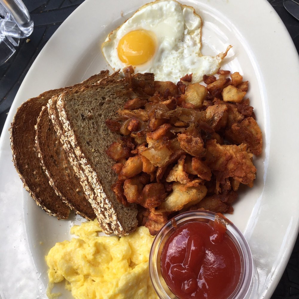 The Cheesecake Factory - 2 eggs breakfast. Potato's & onions. Wheat toast. - Desserts Near Me - Westlake, Ohio The Cheesecake Factory - 2 eggs breakfast. Potato's & onions. Wheat toast. - Desserts Near Me - Westlake, Ohio