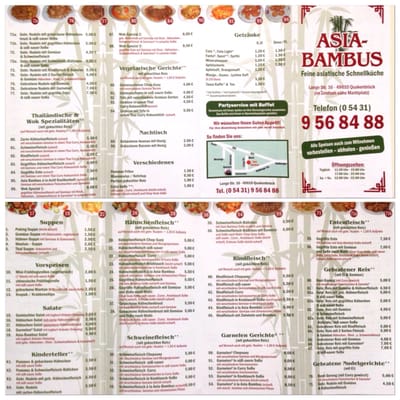 ASIA BAMBUS - Updated June 2026 - Lange Str. 16, Quakenbrck,  Niedersachsen, Germany - Pan Asian - Restaurant Reviews - Phone Number -  Yelp