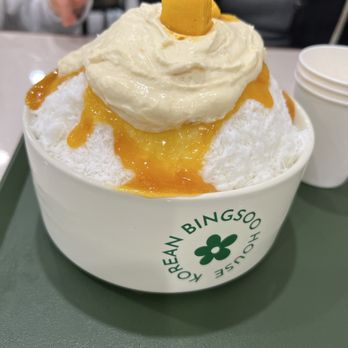 Noon Korean Bingsoo House - mango shared serving - Desserts Near Me - La Mirada, California