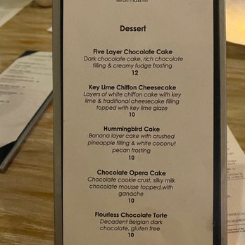Salt on Mass - Dessert menu - Seafood Near Me - Indianapolis, Indiana