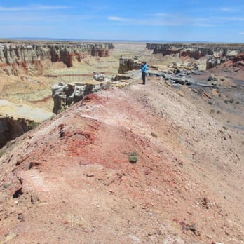 Coal Mine Canyon - A friend of mine and the canyon. - Tours Near Me - Tuba City, Arizona Coal Mine Canyon - A friend of mine and the canyon. - Tours Near Me - Tuba City, Arizona