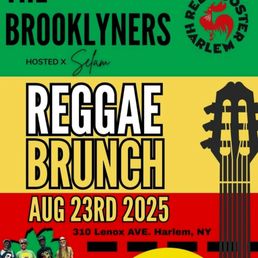 The BROOKLYNERS Reggae band at Red Rooster Brunch 1pm to 4pm Saturdays - 8/23/2025 The BROOKLYNERS Reggae band at Red Rooster Brunch 1pm to 4pm Saturdays - 8/23/2025