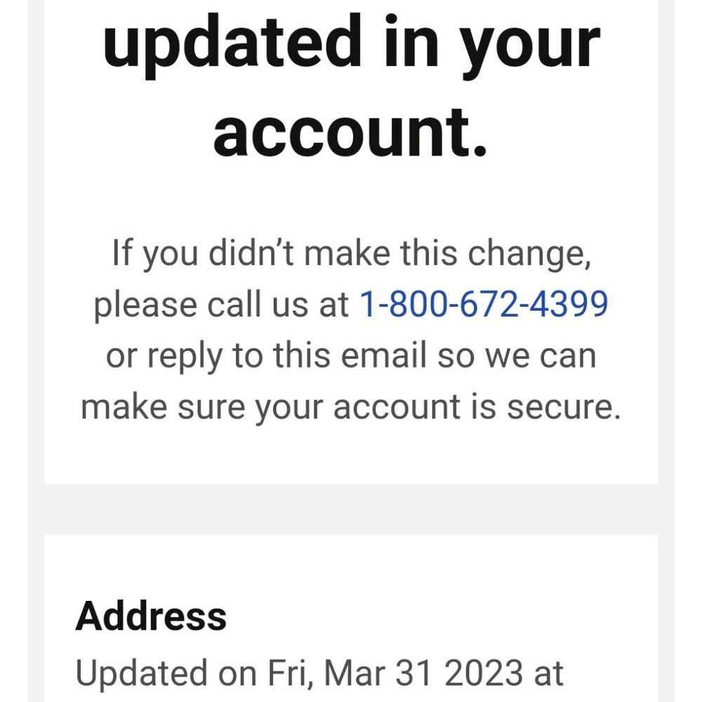 This is an email I received from Chewy. It still had my name but their address. This is an email I received from Chewy. It still had my name but their address.