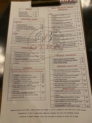 Menu photo 2 OTRA Restaurant Providence, RI