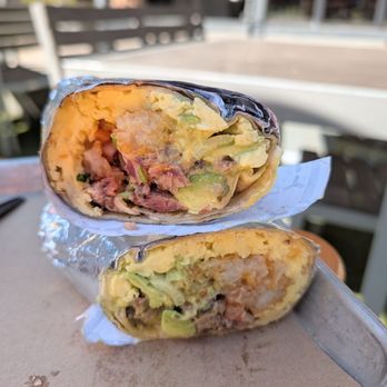 Legacy Hall - Breakfast Burrito with Brisket from Dry Rub - Food Court Near Me - Plano, Texas Legacy Hall - Breakfast Burrito with Brisket from Dry Rub - Food Court Near Me - Plano, Texas