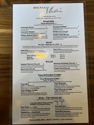 Menu photo 2 Beau Thai Evergreen, CO Menu photo 2 Beau Thai Evergreen, CO
