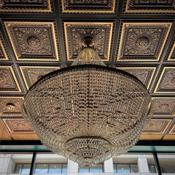 Brew House Downtown - a chandelier in the lobby - Speakeasies Near Me - Toledo, Ohio