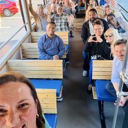 Paradise Food Tours - What better way to go on a taco tour than by trolley? This corporate group loves seeing beautiful Naples and eating the best Mexican around!