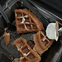 Keke's Breakfast Cafe - A burnt waffle