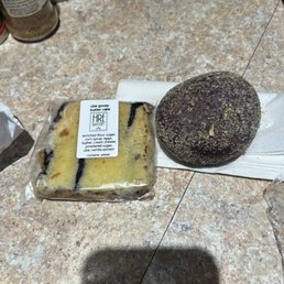 Ube gooey butter cake and ube pandesal