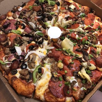 Round Table Pizza - Half & half Arthur's supreme and womb combo - Pizza Near Me - Corning, California