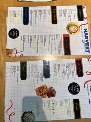 Menu photo 1 Harvest Coffee Bar College Station, TX Menu photo 1 Harvest Coffee Bar College Station, TX