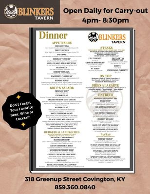 Menu photo 6 Blinkers Tavern Covington, KY Menu photo 6 Blinkers Tavern Covington, KY