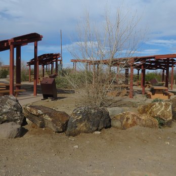 Clark County Wetlands Pabco Trailhead - The picnic tables at the trailhead. - Hiking Near Me - Henderson, Nevada Clark County Wetlands Pabco Trailhead - The picnic tables at the trailhead. - Hiking Near Me - Henderson, Nevada