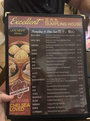 Menu photo 1 Excellent Dumpling House New York, NY