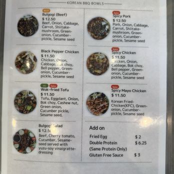 BBQ+RICE - Silverlake - Menu - Korean Near Me - Los Angeles, California
