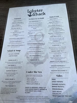 Menu photo 1 The Lobster Shack East Haven, CT Menu photo 1 The Lobster Shack East Haven, CT