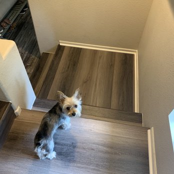 Mc Construction & Design - Pardon my dog. She had to be a diva running into every shot. ;)  Original flooring top left. - General Contractors Near Me - Encino, California