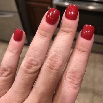 Healthy Nails - Christmas glitter gel nails - Nail Salons Near Me - Cicero, New York