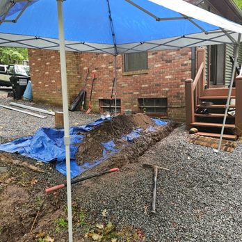 Ken Electrician - Digging in the rain - Electricians Near Me Ken Electrician - Digging in the rain - Electricians Near Me