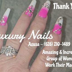 Luxury Nails & Lashes - My nails turned out BEAUTIFUL! Luxury Nails in Azusa goes out of their way to satisfy customers.. Everyone who works there is amazing!