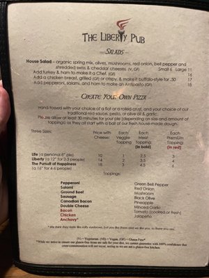 Menu photo 3 The Liberty Pub North Bend, OR
