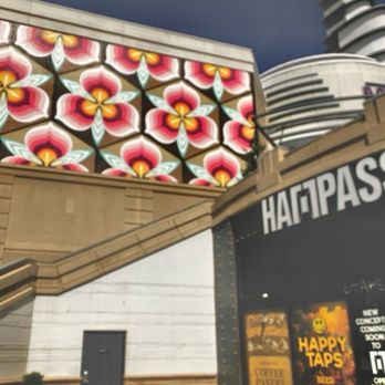 The Gateway - The Utah State Flower, the Sego Lily, painted on a wall. - Shopping Centers Near Me - Salt Lake City, Utah