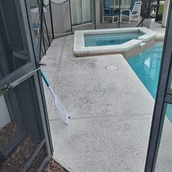 Buddys Pressure Washing - Pool deck before