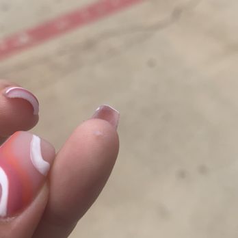 Rachael Nails Lashes brows - Did not take care of any extra product left on skin - Nail Salons Near Me - The Colony, Texas