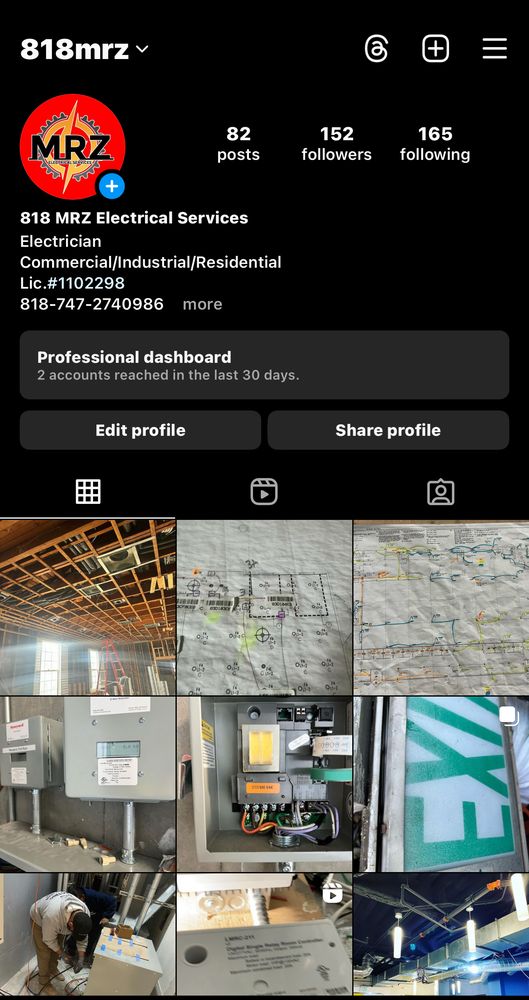 Slide of MRZ Electrical Services