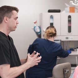 Broadway Family Dental - Dr. Meaney with a Patient