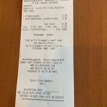 Bruegger's Bagels - Pretty pricey - Bagels Near Me - Brea, California Bruegger's Bagels - Pretty pricey - Bagels Near Me - Brea, California