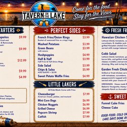 Tavern on the Lake - New Menu- Starters