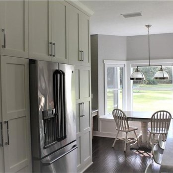 Functional Interior Design - Heather Jackson - Heather saw the vision when she walked in the kitchen and saw a fridge and pantry wall where an existing 1/2 bath was. - Home Organization Near Me