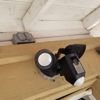 Goldcoast Electric - Picture of outlet and camera. - Electricians Near Me
