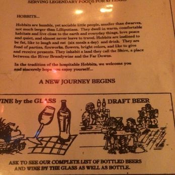 Hobbit Cafe - History of the restaurant on the menu - Burgers Near Me - Houston, Texas Hobbit Cafe - History of the restaurant on the menu - Burgers Near Me - Houston, Texas