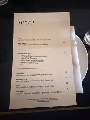 Menu photo 2 Sunn’s New York, NY